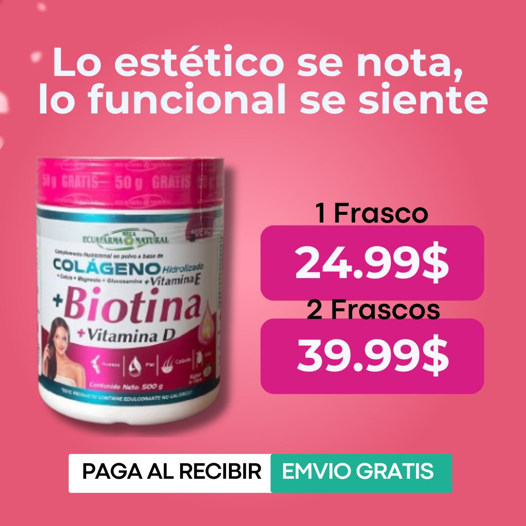Biotina + Colágeno Hidrolizado Megaecuafarma Natural